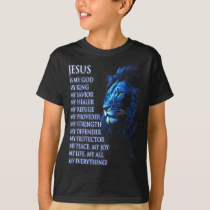 Löwe Christlich Jesus Ist Mein König, Gott, Herr, T-Shirt