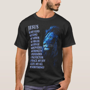 Löwe Christlich Jesus Ist Mein König, Gott, Herr, T-Shirt