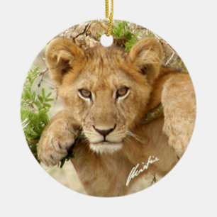 Löwe CUB verzieren (2-sided) Keramikornament