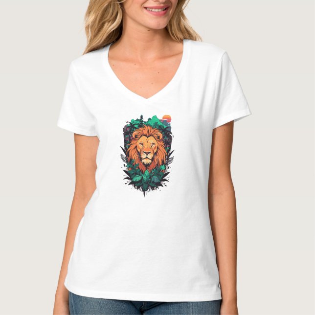 Löwe der Dschungel T-Shirt (Vorderseite)