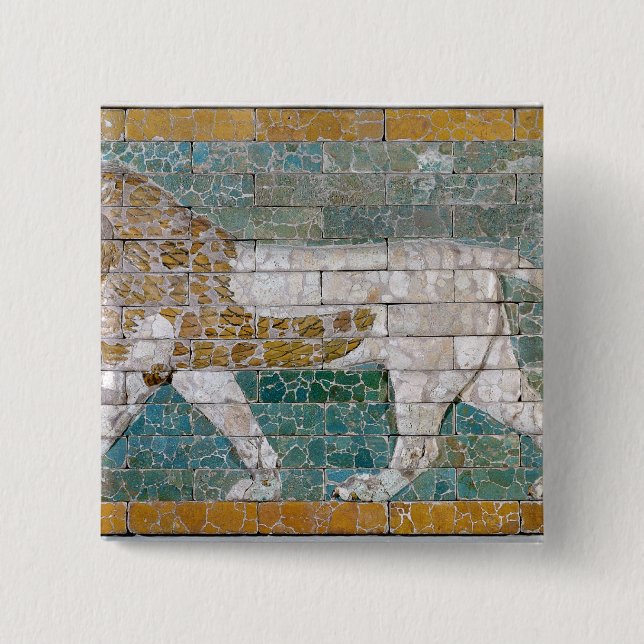 Löwe, der Ishtar darstellt Button (Vorderseite)