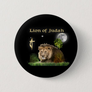 Löwe der Judah-Knöpfe Button