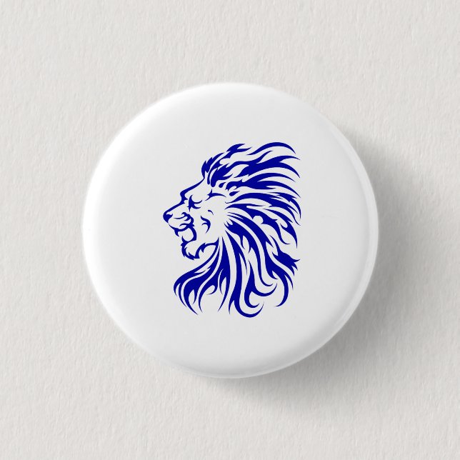 Löwe der König des Dschungels,Löwenliebensgeschenk Button (Vorderseite)
