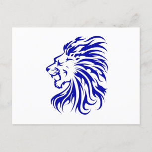 Löwe der König des Dschungels, Löwenliebhaber Gesc Postkarte