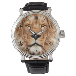 Löwe der König Foto Painting Armbanduhr