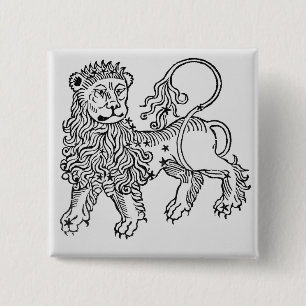 Löwe (der Löwe) eine Illustration vom 'Poeticon Button