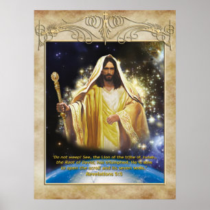 Löwe des Stamm Judah Plakats Poster