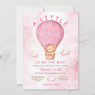 Löwe Ein kleiner Wilder Heißluftballon Baby Shower Einladung