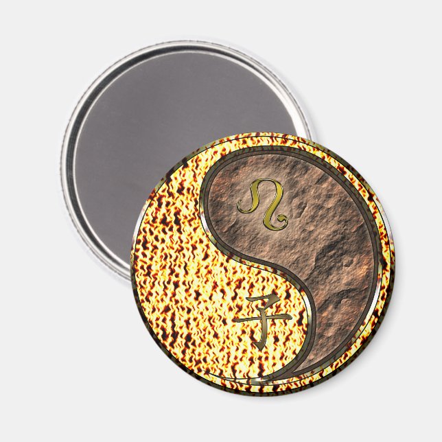 Löwe & Erdraatte Magnet (Vorderseite/Rückseite)