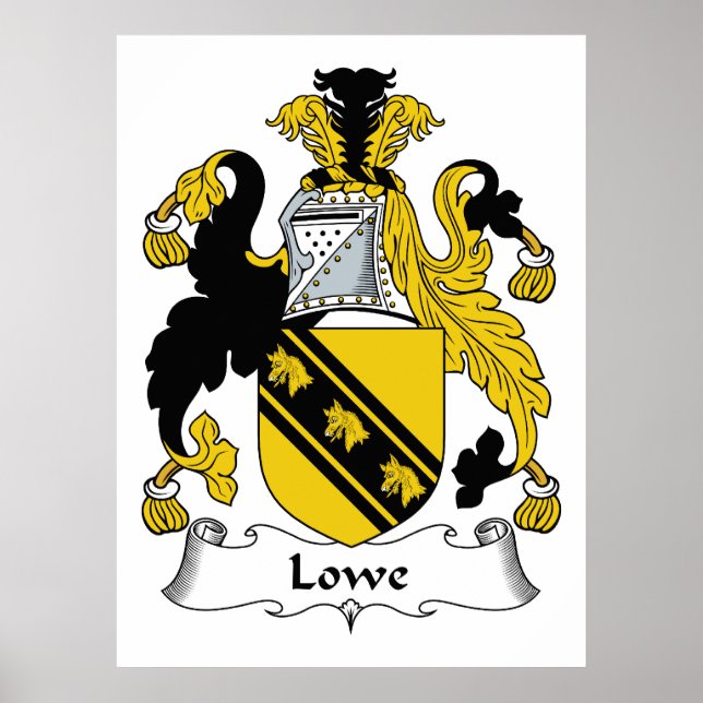 Lowe Familienwappen Poster (Vorne)