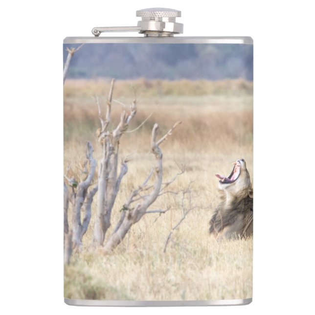 Löwe Flachmann (Vorderseite)