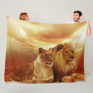 Löwe-Fleece-Decke Fleecedecke