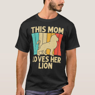 Löwe für Mama Mama African Safari Zoo Animal Retro T-Shirt