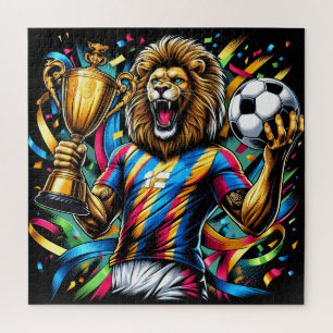 Löwe Fußballmeister-Trophäe Fußball Sieg