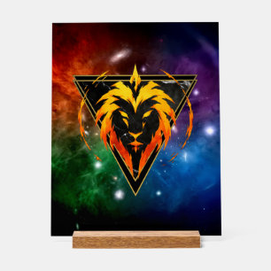 Löwe Galaxie Zodiaque Acrylschild