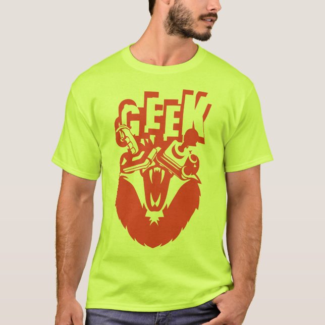 Löwe Geek Mango Joystick Video T-Shirt (Vorderseite)