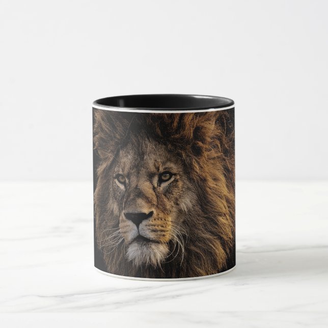 Löwe-Gesichts-Kaffee-Tasse Tasse (Zentrum)