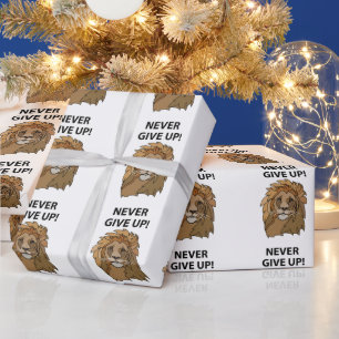 Löwe gibt niemals auf Löwe Geschenkpapier