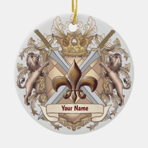 Löwe-Griffin-Schild Familienname Verzierung Keramik Ornament