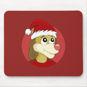 Löwe hält ein Fußball-Cartoon-Mauspad Mousepad