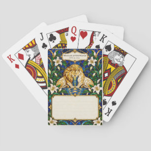 Löwe Hochzeitsgästebuch-Unterschriften-Deck Spielkarten