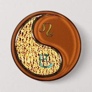 Löwe & Holzschlange Button