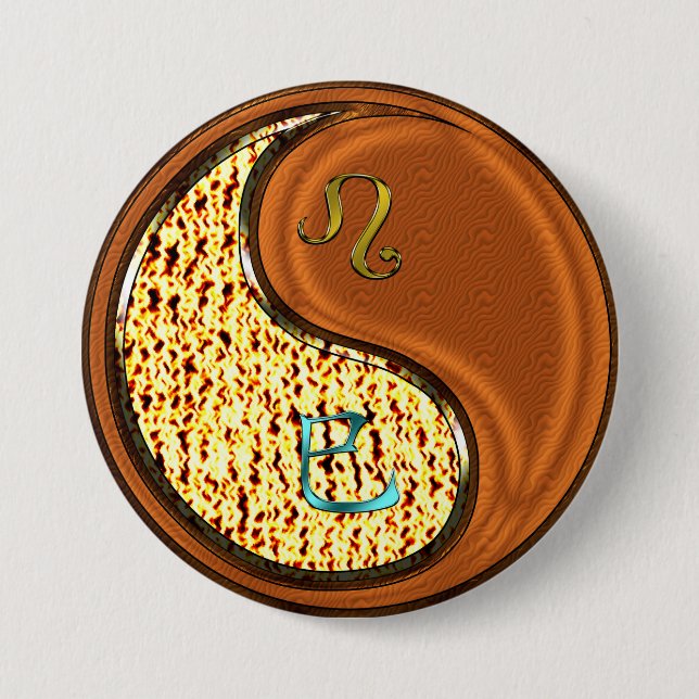 Löwe & Holzschlange Button (Vorderseite)