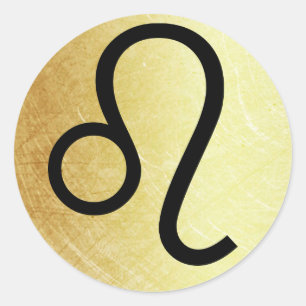 Löwe-Horoskop-Zeichen-Symbol-Astrologie-Aufkleber Runder Aufkleber