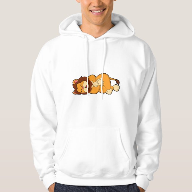 Löwe im Schlaf Hoodie (Vorderseite)