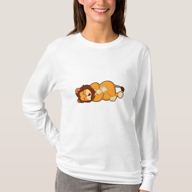 Löwe im Schlaf T-Shirt (Vorderseite)