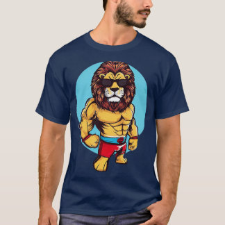 Löwe im Wrestling-Stil T-Shirt