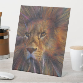 Löwe in der Galerie Pedestal Zeichen Sockelschild