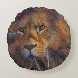Löwe in der Galerie Rundkissen Rundes Kissen