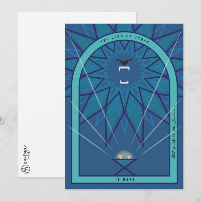 Löwe in einer Gefahr Karte (Vorne/Hinten)