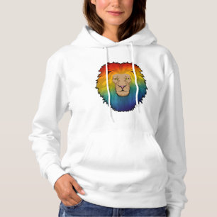 Löwe in Regenbogenfarben Hoodie