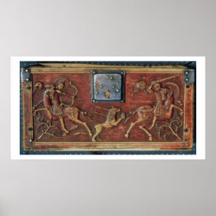 Löwe-Jagd, Plakette von einer byzantinischen Poster
