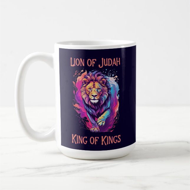Löwe Juda Christlicher Glaube Jesus Gabe Kaffeetasse (Links)