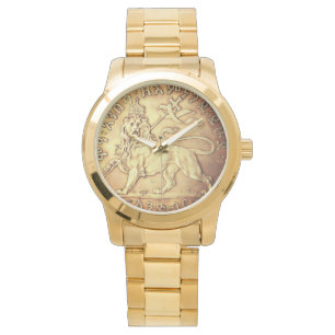 Löwe Juda Haile Selassie I Jah Rastafari IHN Armbanduhr