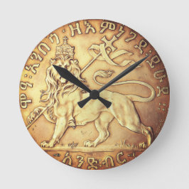 Löwe Juda Haile Selassie I Jah Rastafari IHN Runde Wanduhr