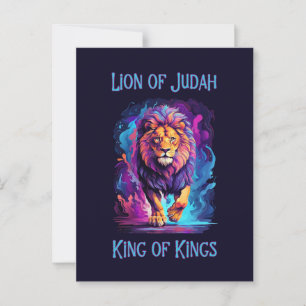 Löwe Judah Faith Jesus Christliches Geschenk Postkarte