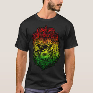 Löwe Judah Rastafari Äthiopischer Löwe Reggaeton P T-Shirt