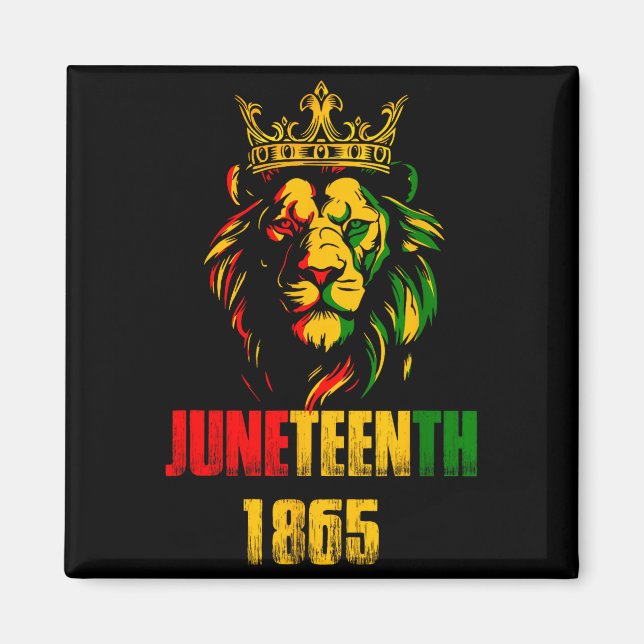 Löwe Juneteenth cool 1865 Freiheit afrikanisch Jun Magnet (Vorne)