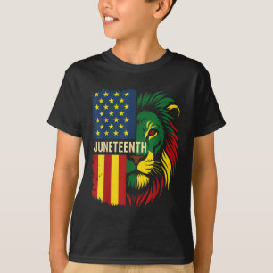 Löwe Juneteenth Cool Schwarze Geschichte Afrikanis T-Shirt