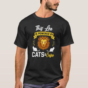 Löwe Katze Kaffee Horoskop Sternzeichen T-Shirt
