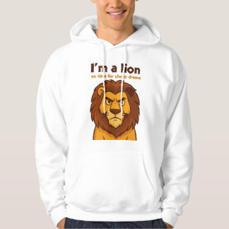 Löwe keine Zeit für Schafdrama Weiß Motivational Hoodie