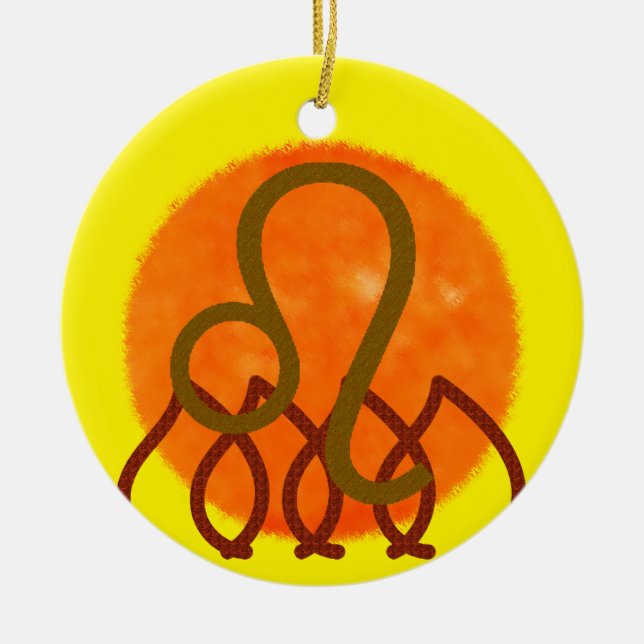 Löwe Keramik Ornament (Vorne)