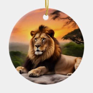 Löwe Keramik Ornament