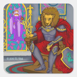 Löwe-König Sticker