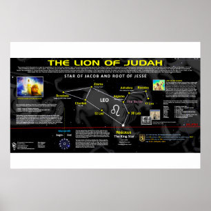 Löwe-Konstellation - Löwe von Judah Poster