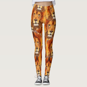 Löwe-Kopf-Druck-Leggings Leggings